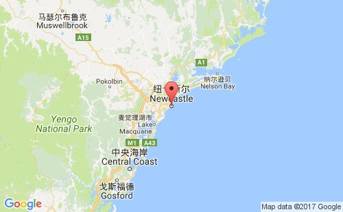 澳大利亞港口紐卡斯爾newcastle,au港口地圖