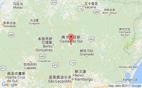 巴西港口南卡希亞斯caxias do sul港口地圖