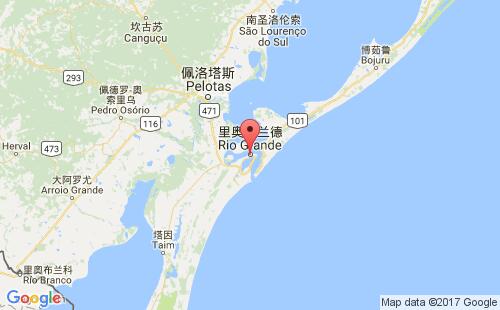 巴西港口里奧格蘭德rio grande港口地圖