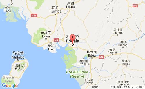 喀麥隆港口杜阿拉douala港口地圖