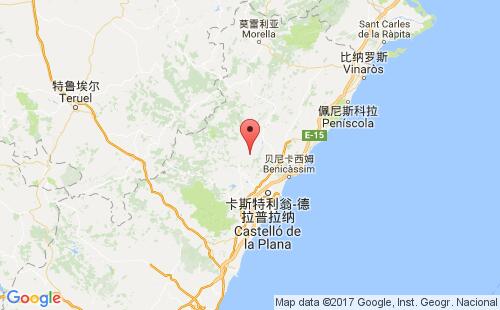 西班牙港口卡斯特利翁castellon港口地圖