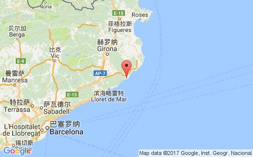 西班牙港口圣費里烏德古紹爾斯san feliu de guixols港口地圖