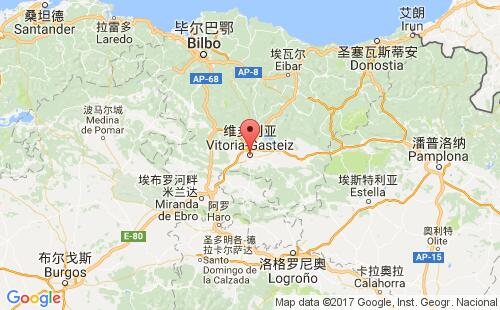 西班牙港口維多利亞vitoria-gasteiz港口地圖