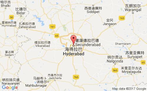 印度港口海德拉巴icd hyderabad港口地圖