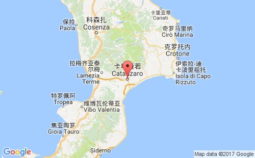 意大利港口卡坦扎羅catanzaro港口地圖