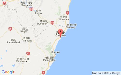 新西蘭港口奧馬魯oamaru港口地圖