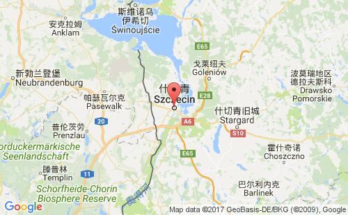 波蘭港口什切青szczecin港口地圖