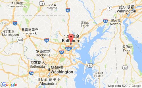 美國港口巴爾的摩baltimore,md港口地圖