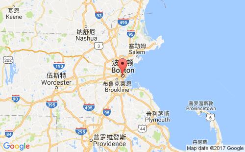 美國港口波士頓boston,ma港口地圖