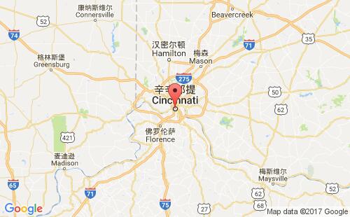 美國(guó)港口辛辛那提cincinnati,oh港口地圖