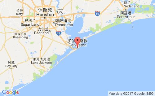 美國港口加爾維斯頓galveston,tx港口地圖