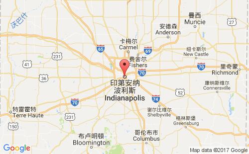 美國港口印第安納波利斯indianapolis,in港口地圖