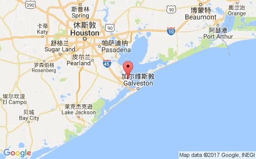 美國港口德克薩斯城texas city港口地圖