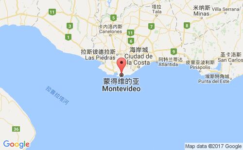 烏拉圭港口蒙得維的亞montevideo港口地圖